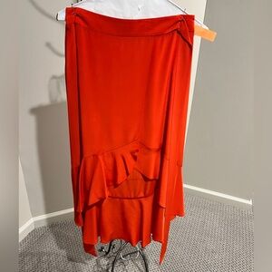 INTERMIX silk wrap skirt